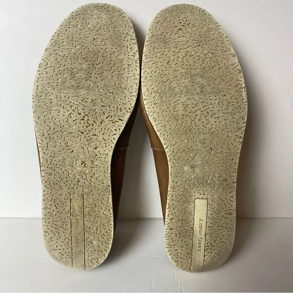 Aston Grey Scadicci Leather and Suede Penny Loafers Size 10.5